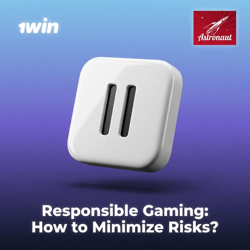 Responsible gaming graphic highlighting tips to minimize financial risks and set limits — Astronaut 1win in India