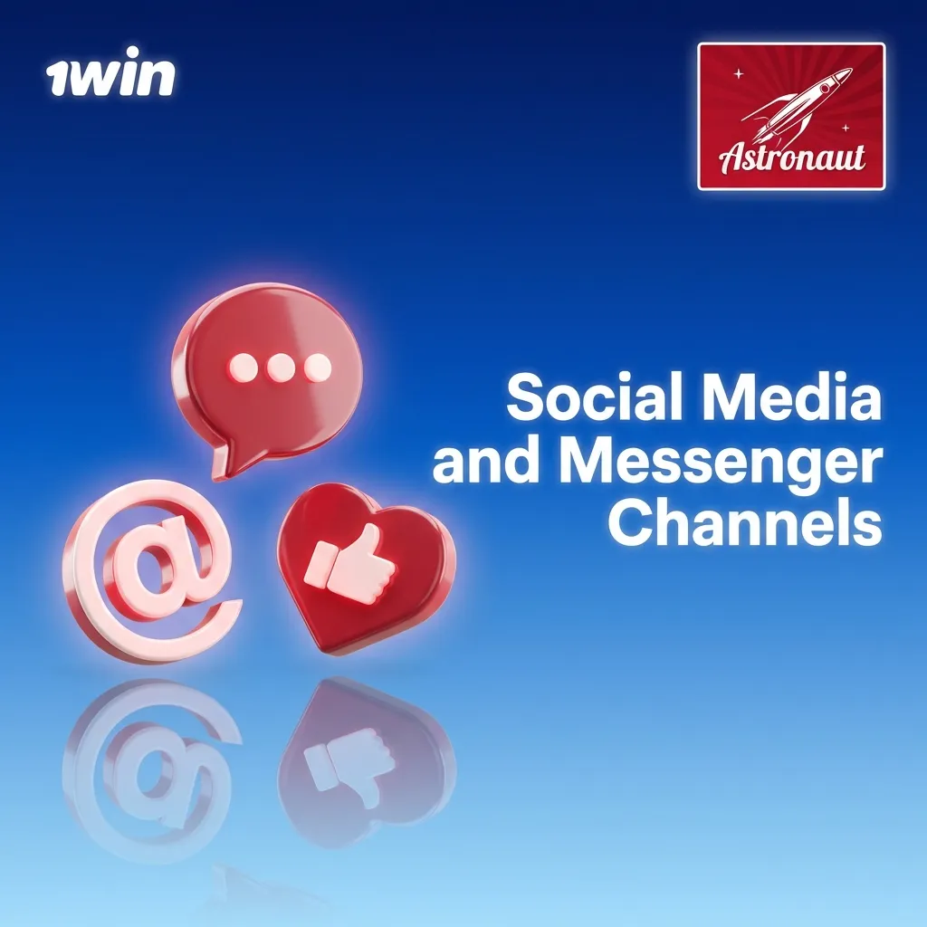 Social media support channels via Telegram, Instagram, and Facebook Messenger — Astronaut 1win in India
