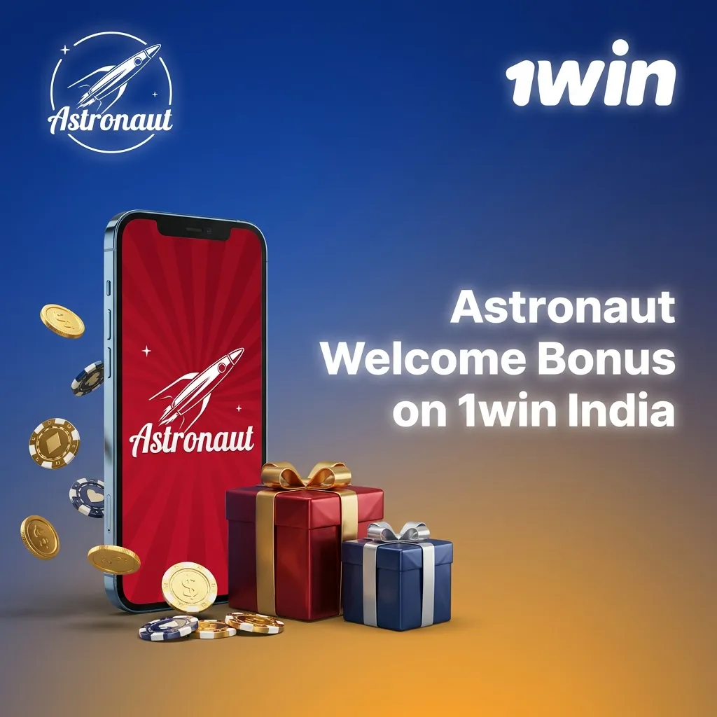1win India welcome bonus offer of +500% for the Astronaut game